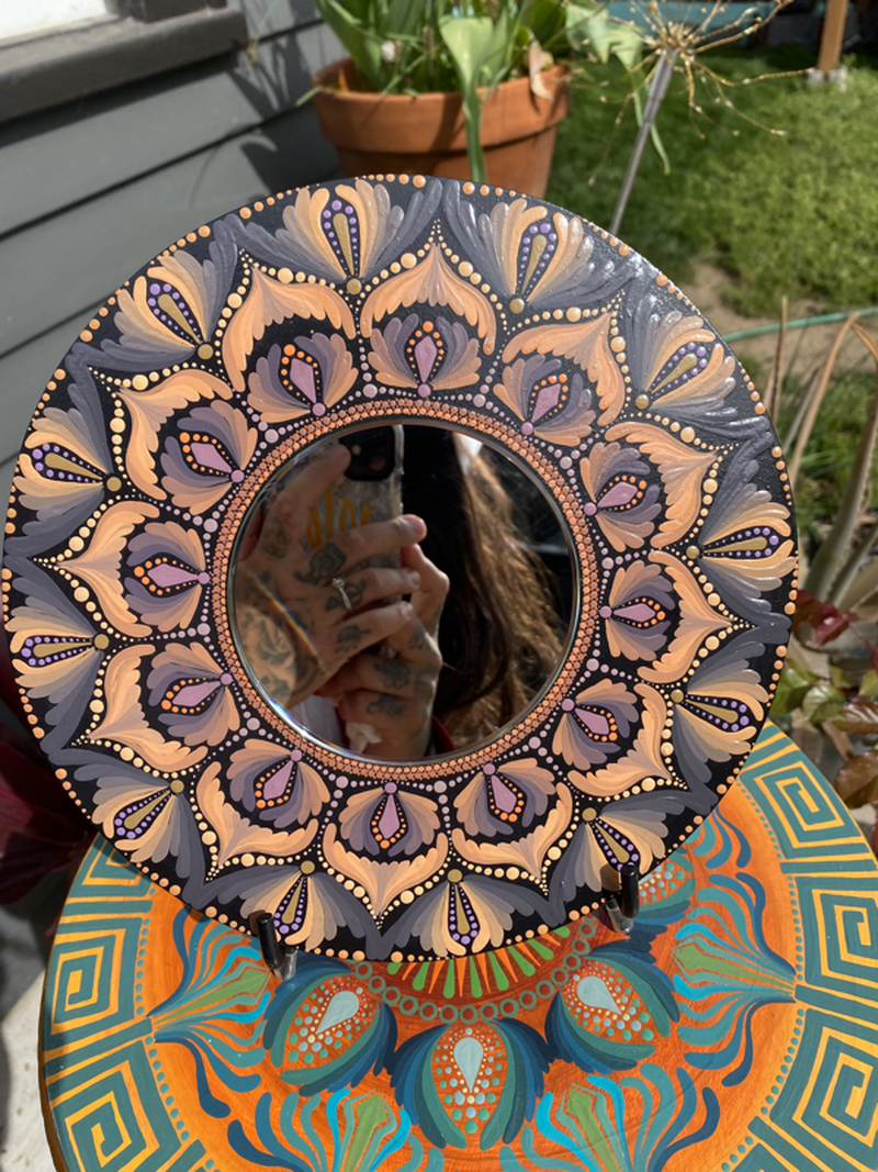 9” Original Hand Painted Wall Mandala